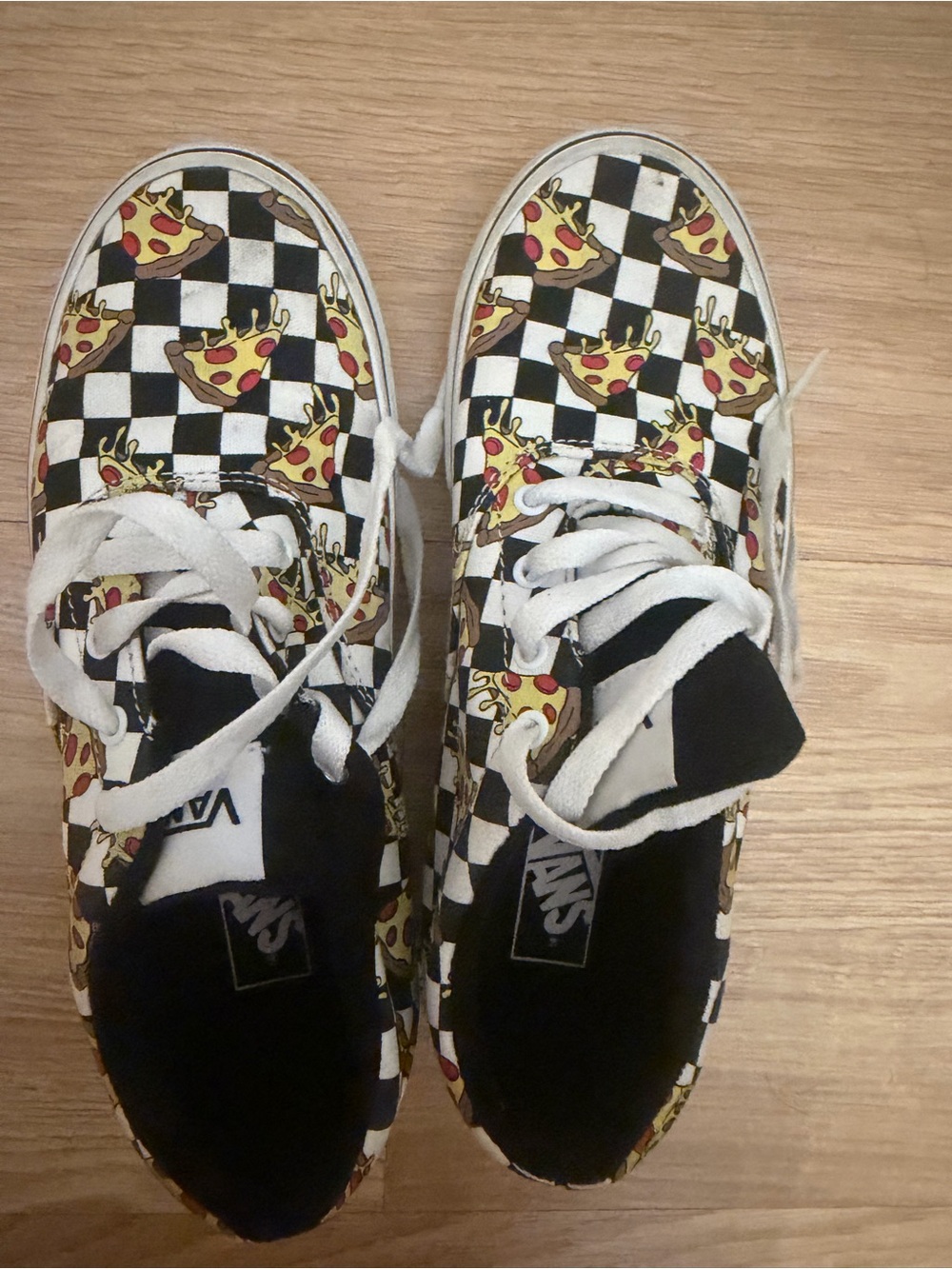 Vans Checkerboard Pizza Slip-On Sneakers - Black, White & Yellow